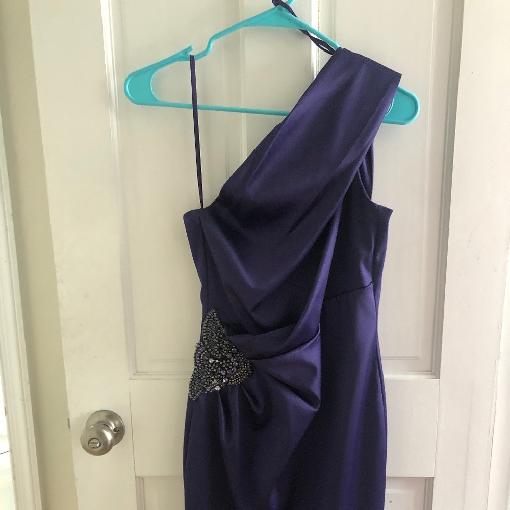 Purple and Silver Short Gown
